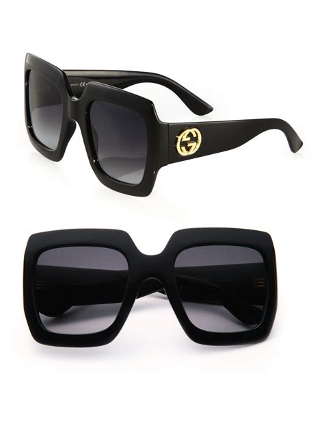 square sunglasses gucci|gucci black oversized square sunglasses.